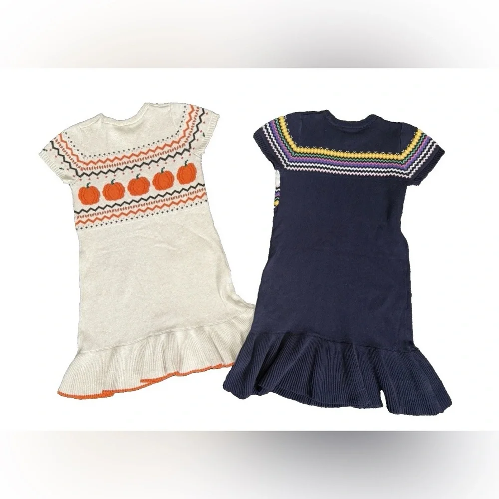 Lot of 2 Gymboree Dresses Size 8 School Days ( NWT) and Pumpkins EUC 100% Cotton